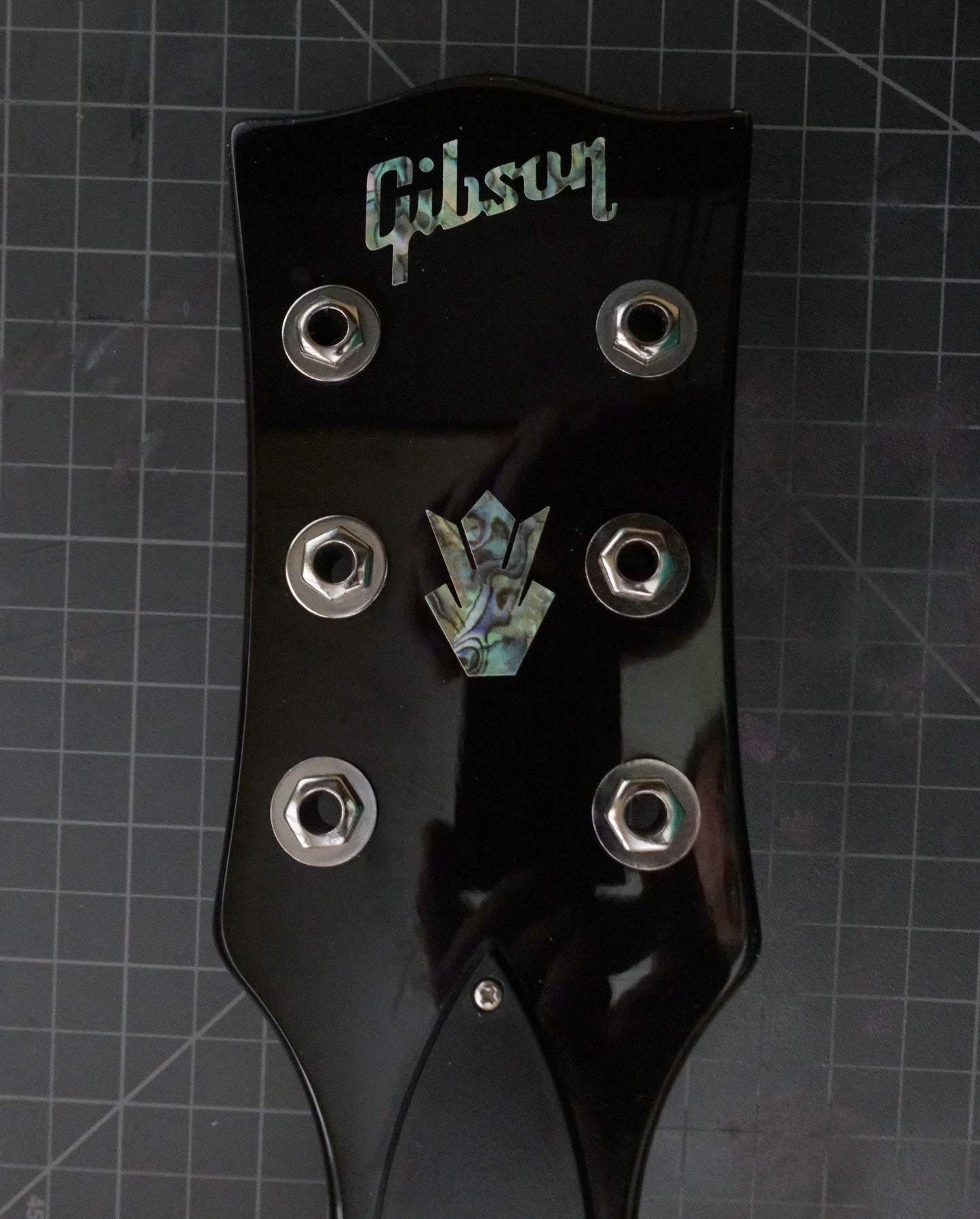 Crown headstock logo vinyl decal inlay sticker